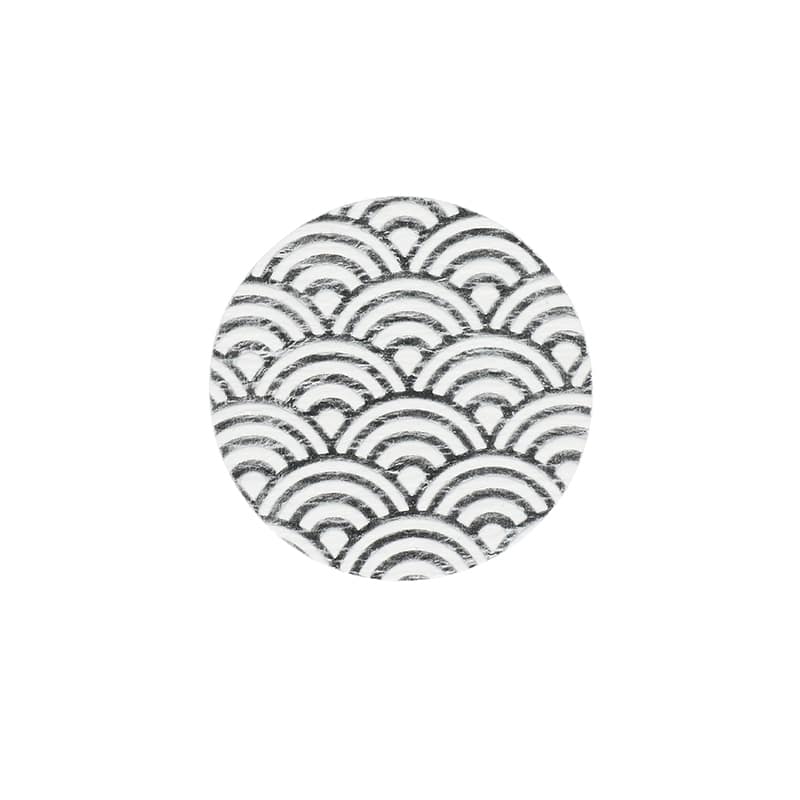 HEIKO ギフトシール(和風シール) 青海波文様 銀 32片/束