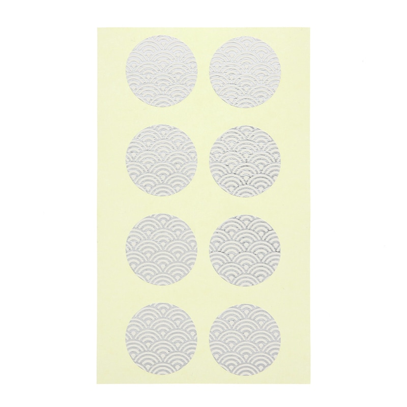 HEIKO ギフトシール(和風シール) 青海波文様 銀 32片/束