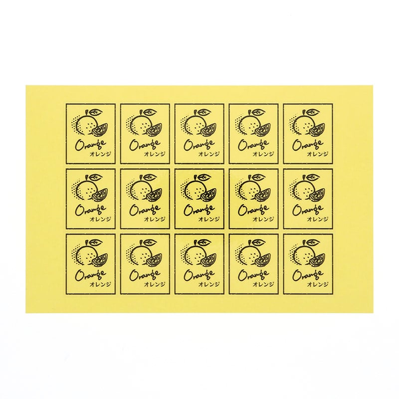 HEIKO 透明フレーバーシール オレンジ 60片/束