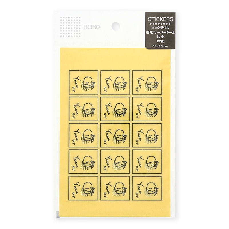 HEIKO 透明フレーバーシール ゆず 60片/束