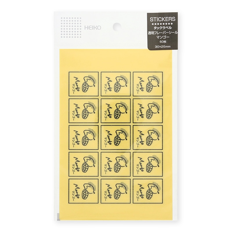HEIKO 透明フレーバーシール マンゴー 60片/束