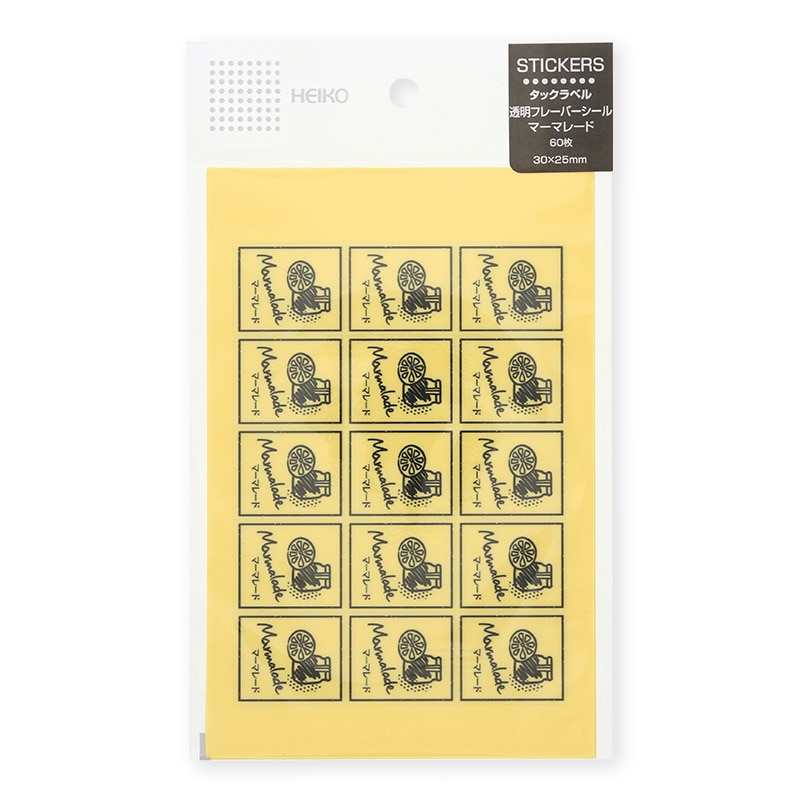 HEIKO 透明フレーバーシール マーマレード 60片/束