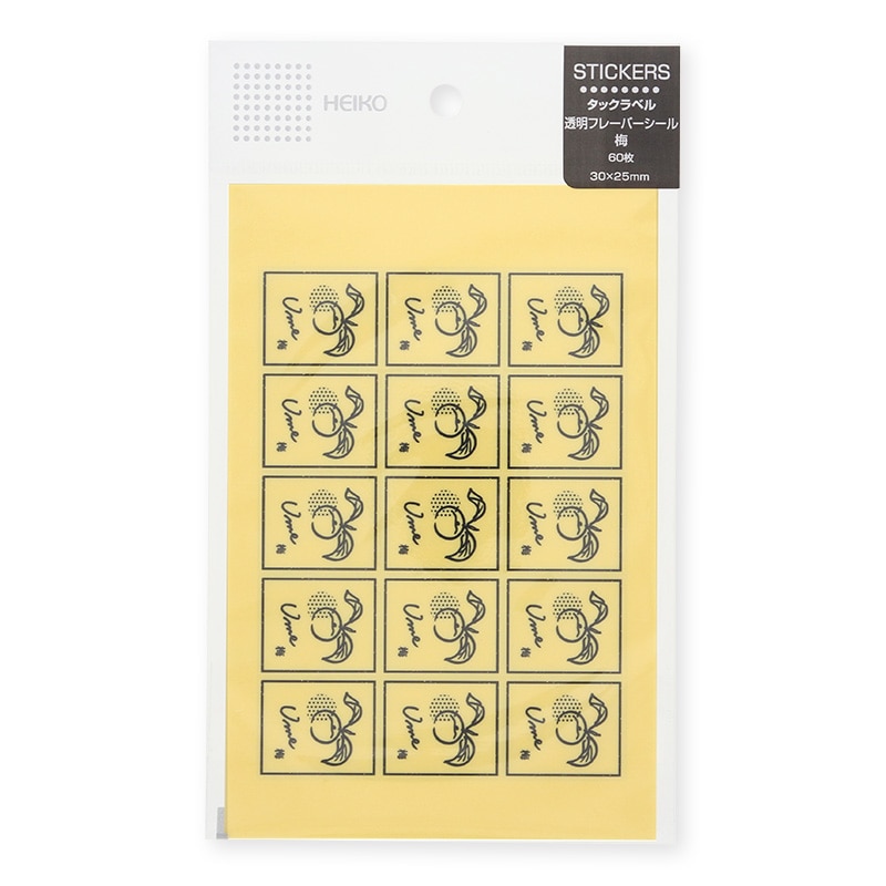HEIKO 透明フレーバーシール 梅 60片/束