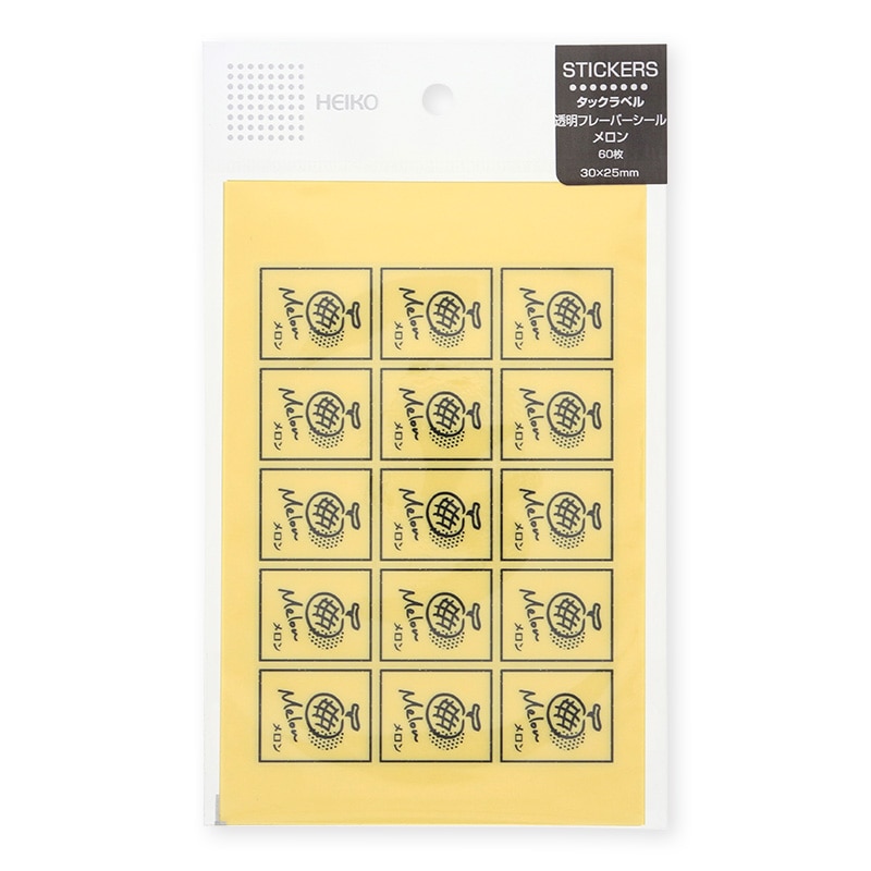 HEIKO 透明フレーバーシール メロン 60片/束