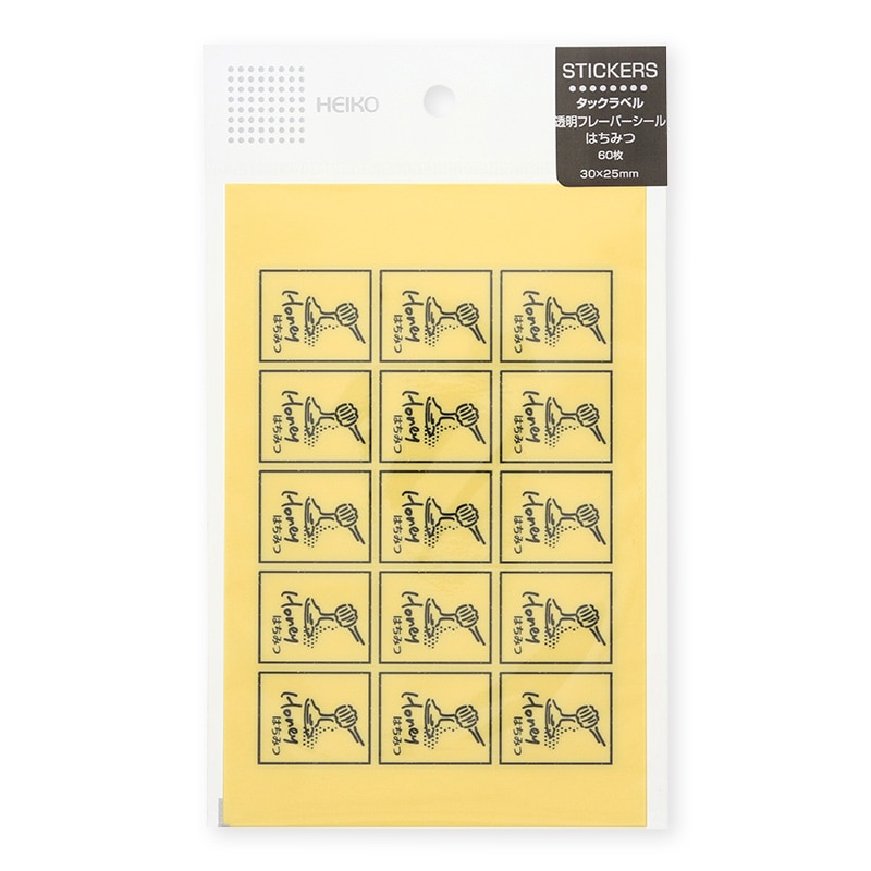 HEIKO 透明フレーバーシール はちみつ 60片/束