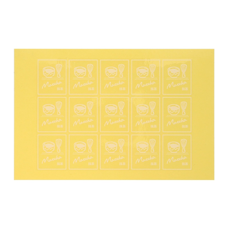 HEIKO 透明フレーバーシール 抹茶 60片/束