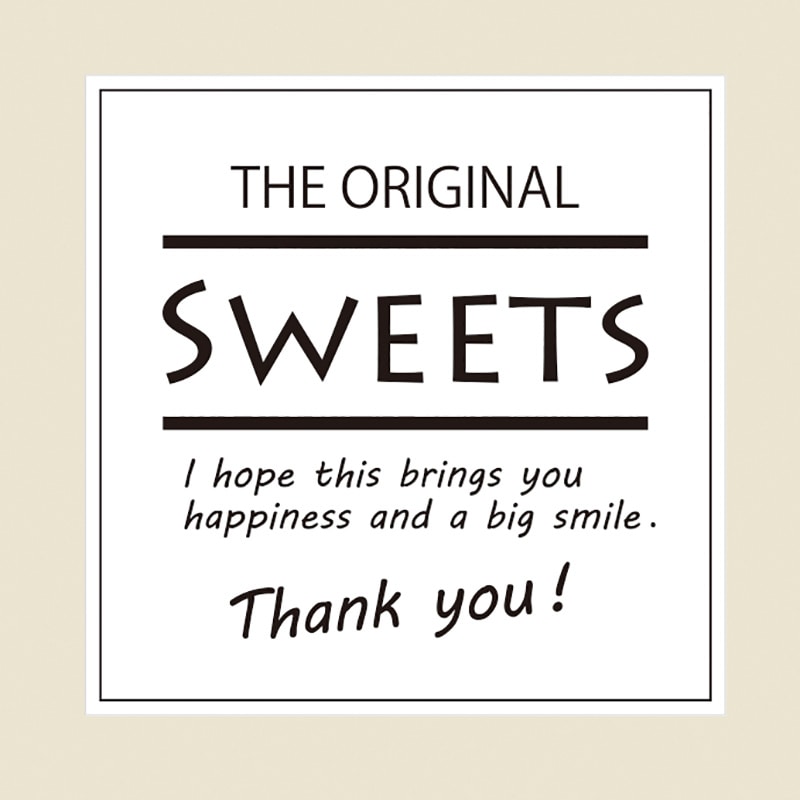 HEIKO ギフトシール Sweets スクエア ホワイト 90片/束