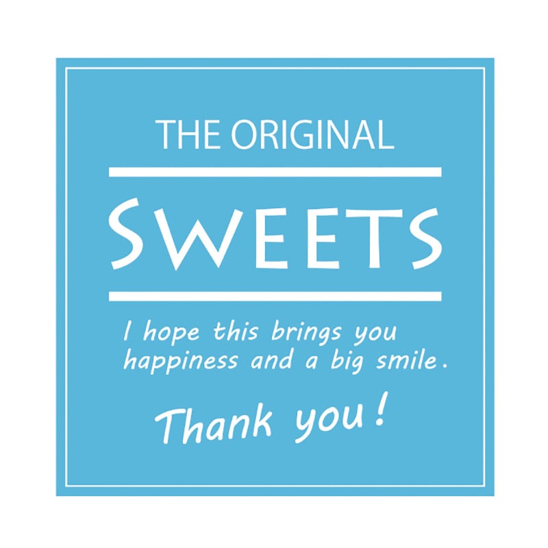 HEIKO ギフトシール Sweets スクエア ブルー 90片/束