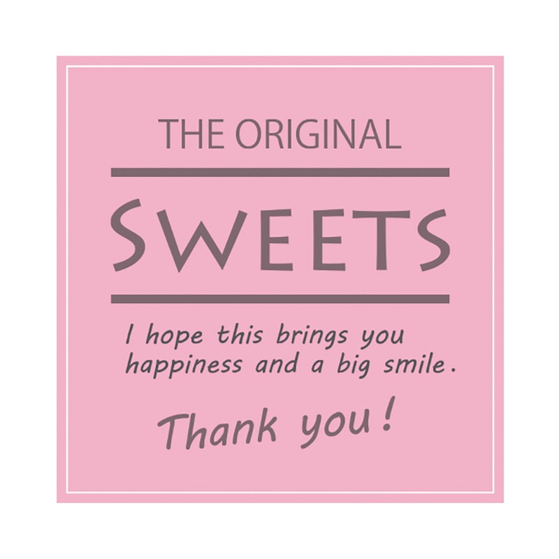 HEIKO ギフトシール Sweets スクエア ピンク 90片/束