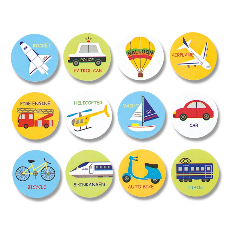 HEIKO ギフトシール のりもの 96片/束