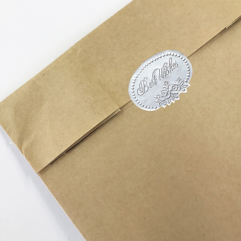 HEIKO ギフトシール ベストウィッシュ銀 M 104片/束