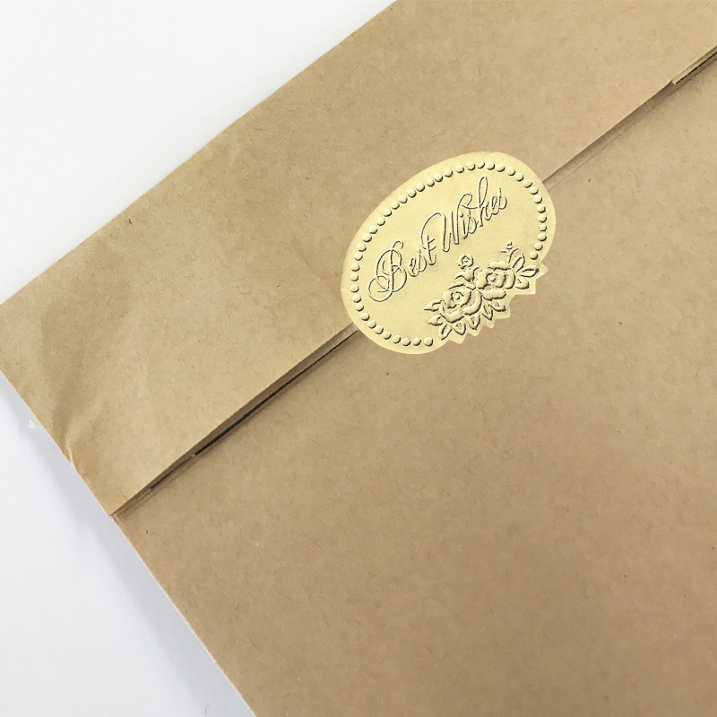 HEIKO ギフトシール ベストウィッシュ金 L 100片/束