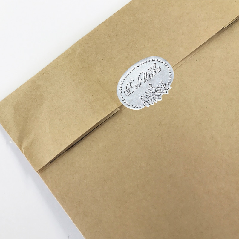 HEIKO ギフトシール ベストウィッシュ銀 S 100片/束