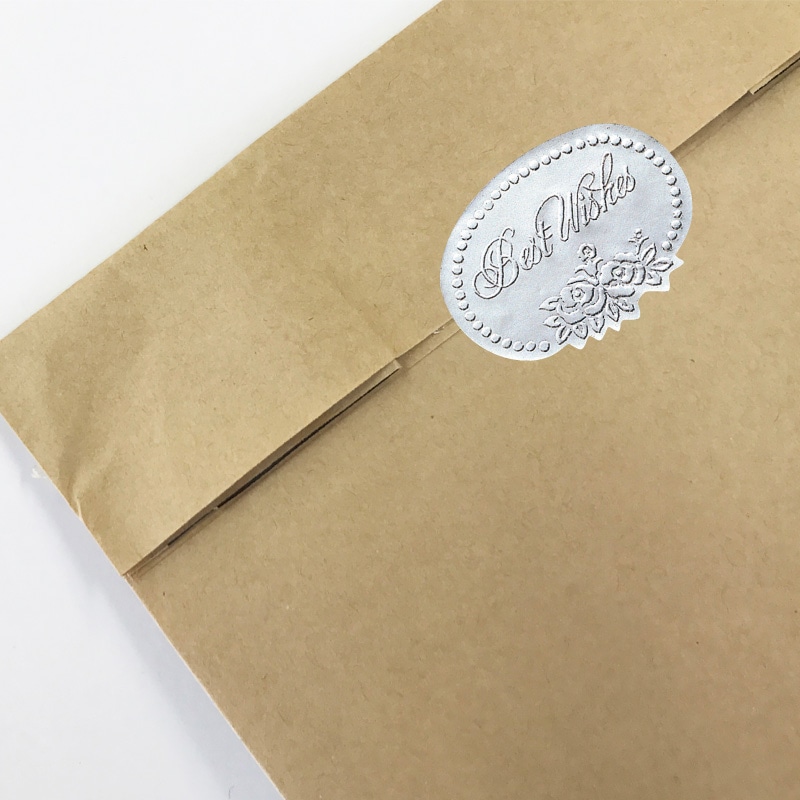 HEIKO ギフトシール ベストウィッシュ銀 L 100片/束