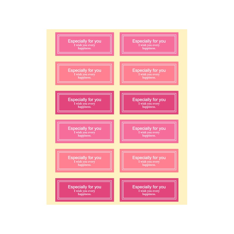 HEIKO 業務用ギフトシール スタイリッシュB ピンク 300片/束