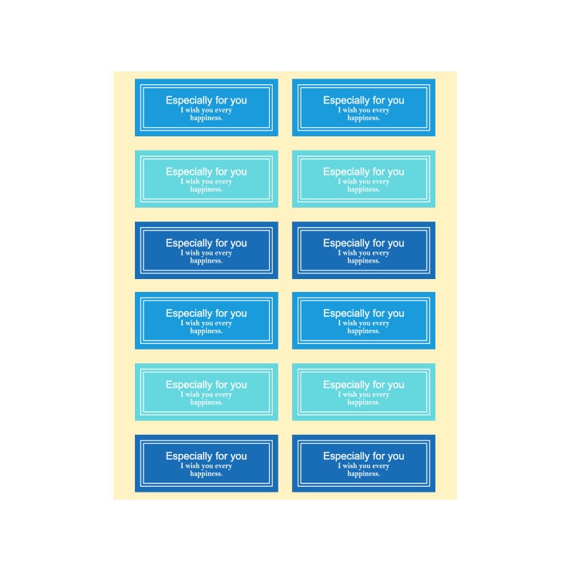 HEIKO 業務用ギフトシール スタイリッシュB ブルー 300片/束