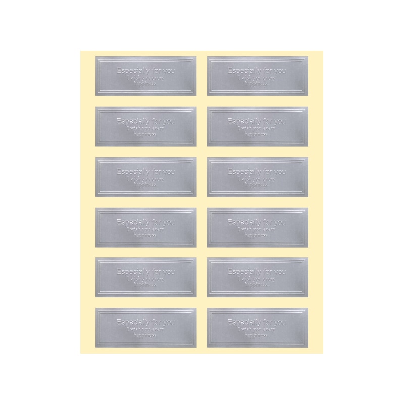 HEIKO 業務用ギフトシール スタイリッシュB シルバー 204片/束