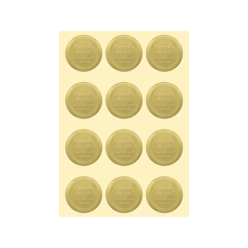 HEIKO 業務用ギフトシール スタイリッシュC ゴールド 204片/束