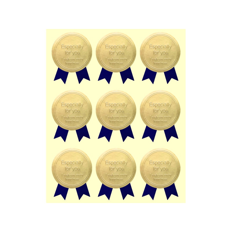 HEIKO 業務用ギフトシール スタイリッシュG ゴールド青 207片/束