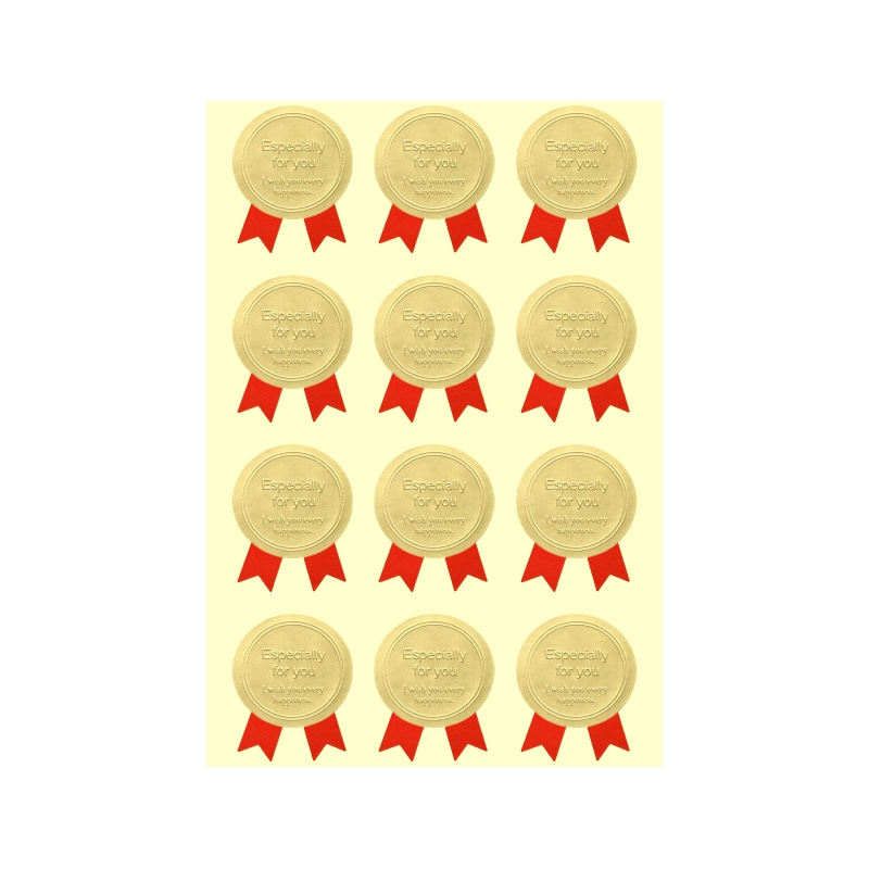 HEIKO 業務用ギフトシール スタイリッシュH ゴールド赤 204片/束