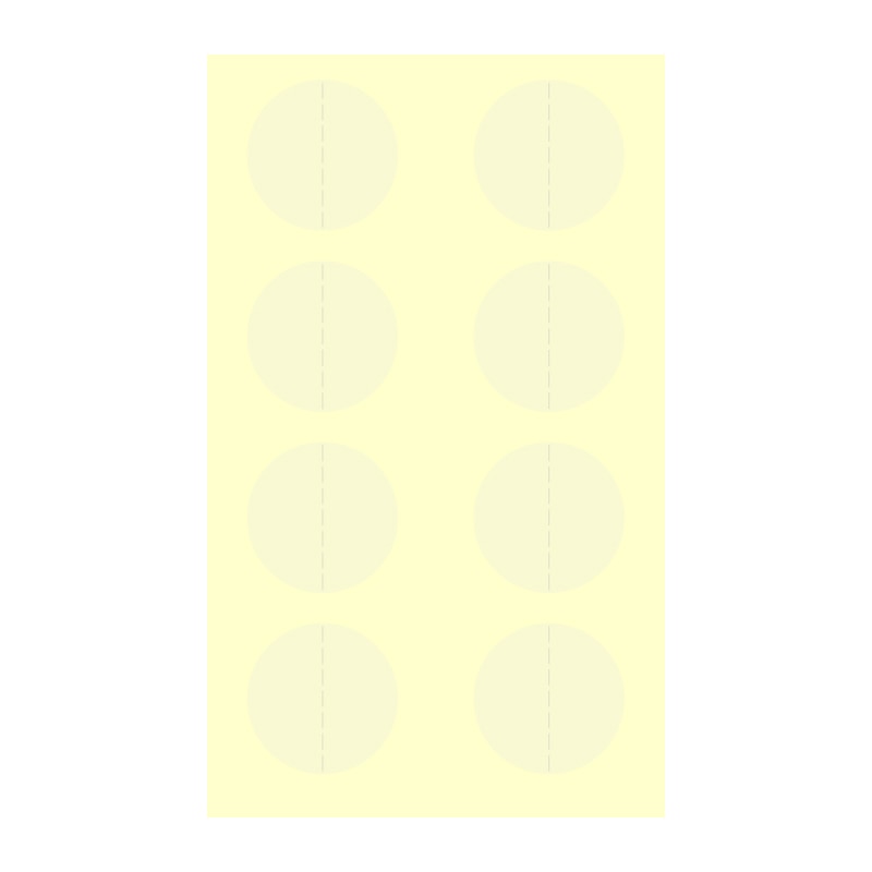 HEIKO タックラベル(シール) No.840 φ30 透明ミシン目 504片/束