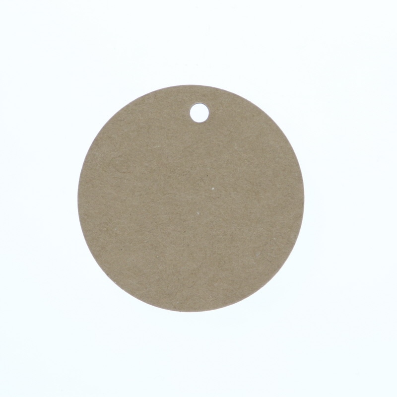 HEIKO ペーパータグ 丸 50mm クラフト無地 50枚/束