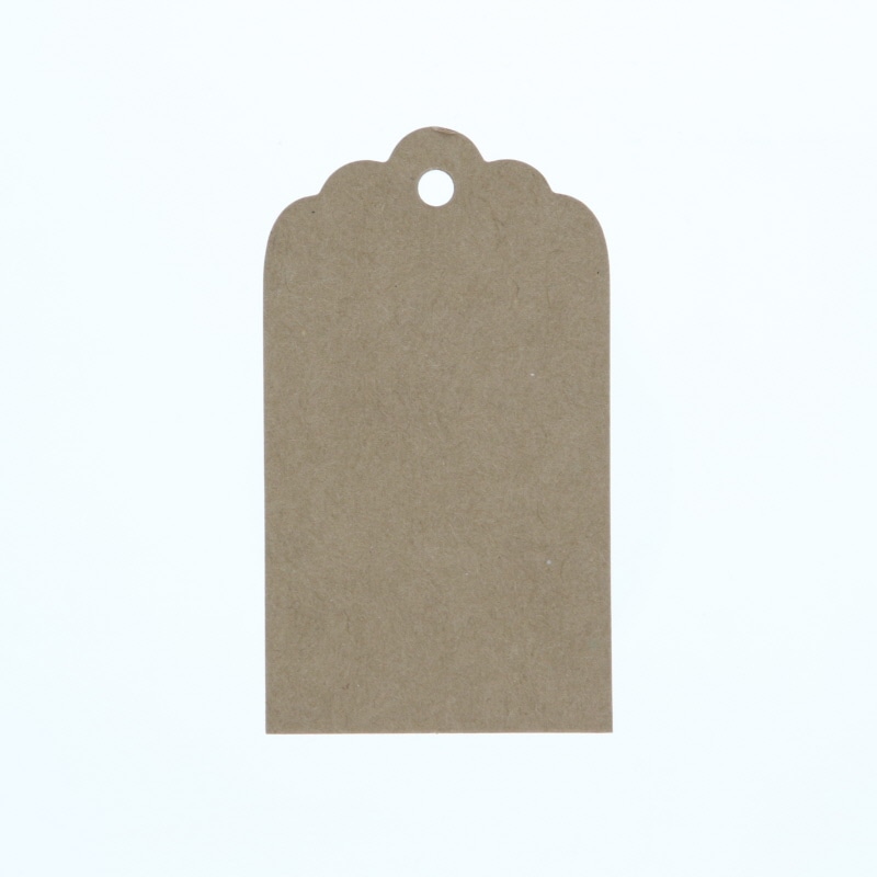 HEIKO ペーパータグ スカラップ S クラフト無地 50枚/束