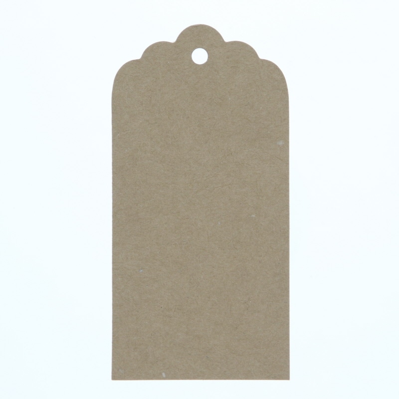 HEIKO ペーパータグ スカラップ L クラフト無地 50枚/束