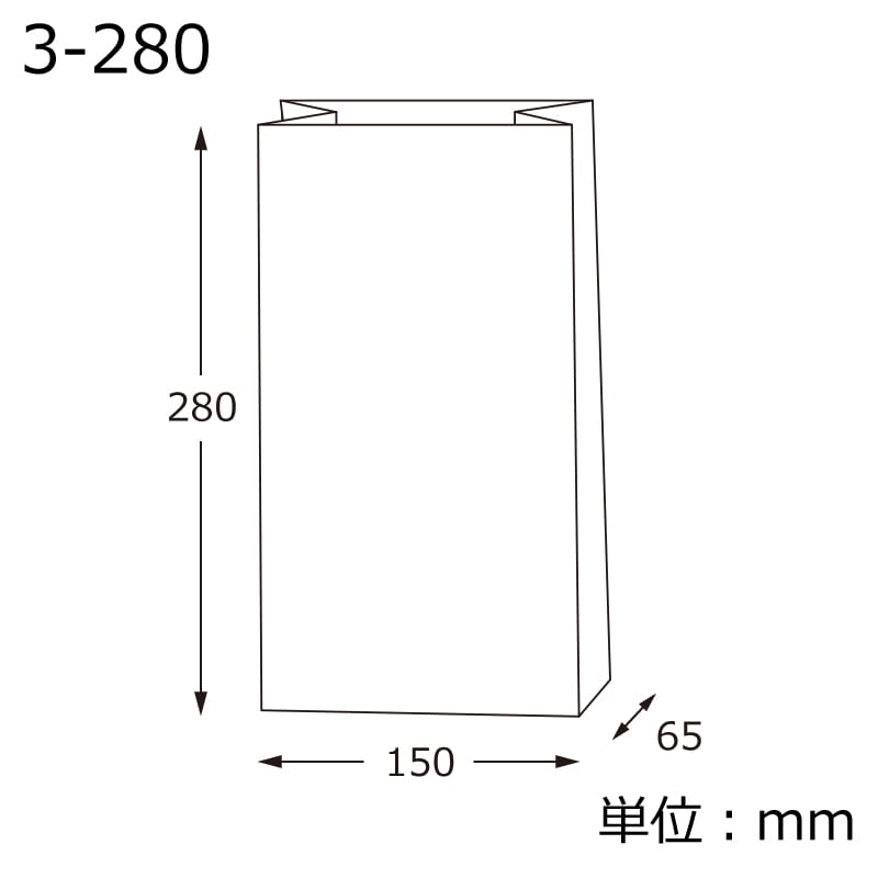 HEIKO 角底袋 ギフトファンシーバッグ 3-280 白 20枚/袋