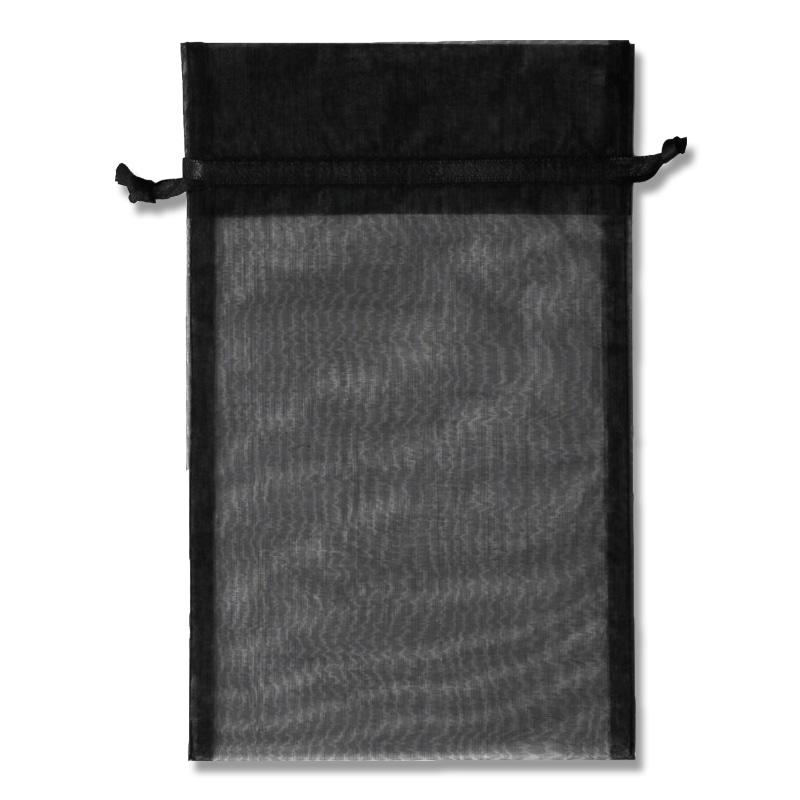 HEIKO オーガンジーバッグ 平袋タイプ L ブラック(BK) 10枚/束