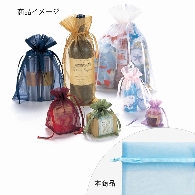 HEIKO オーガンジーバッグ 平袋タイプ M ミスト(MI) 10枚/束