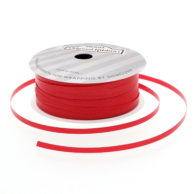 HEIKO スプレンドレットリボン 5mm幅×30m 252 スカーレット 1巻