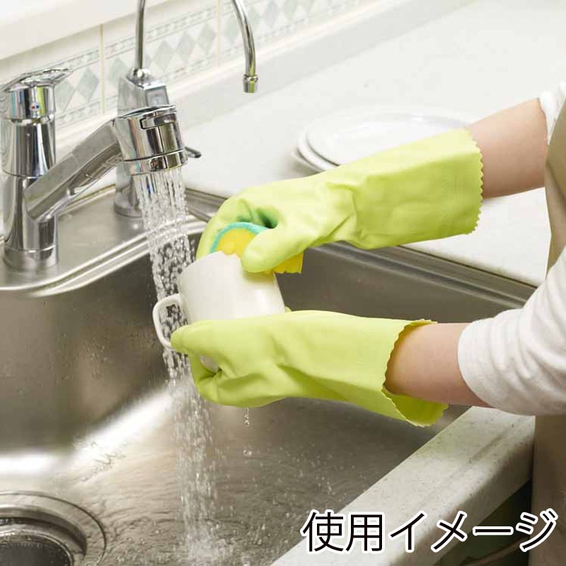 ショーワグローブ ゴムグローブ ナイスハンド ミューうす手 L グリーン 1組