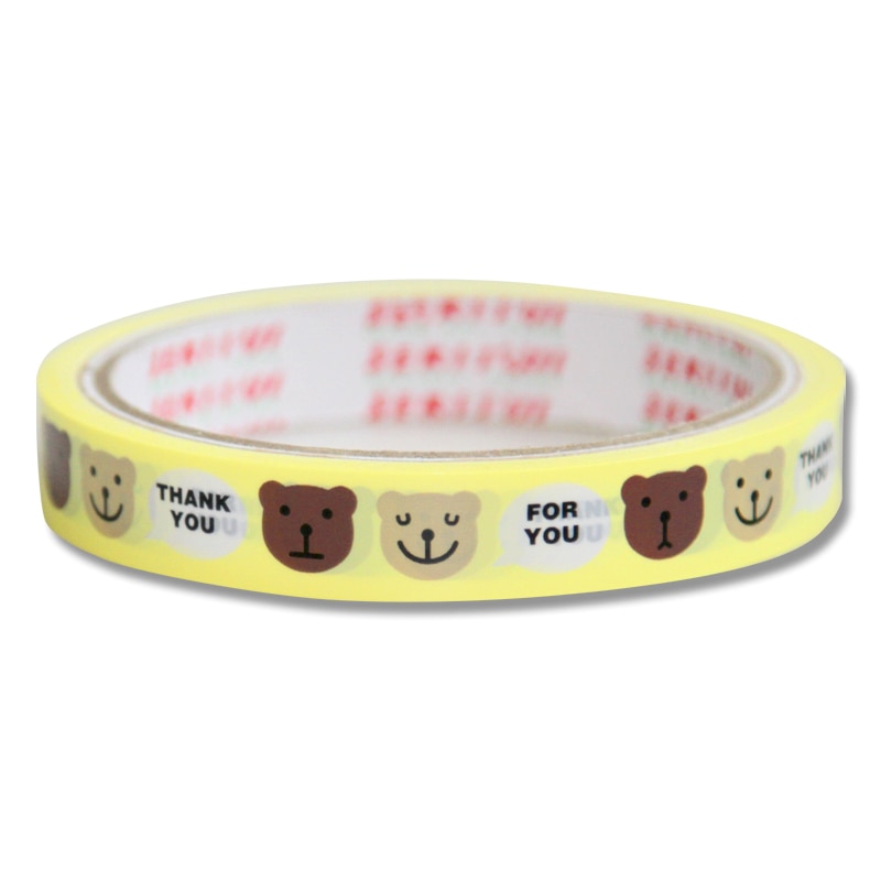 積水化学工業 セキスイ 柄セロテープ 15mm×25m巻 シナモンベア 1巻