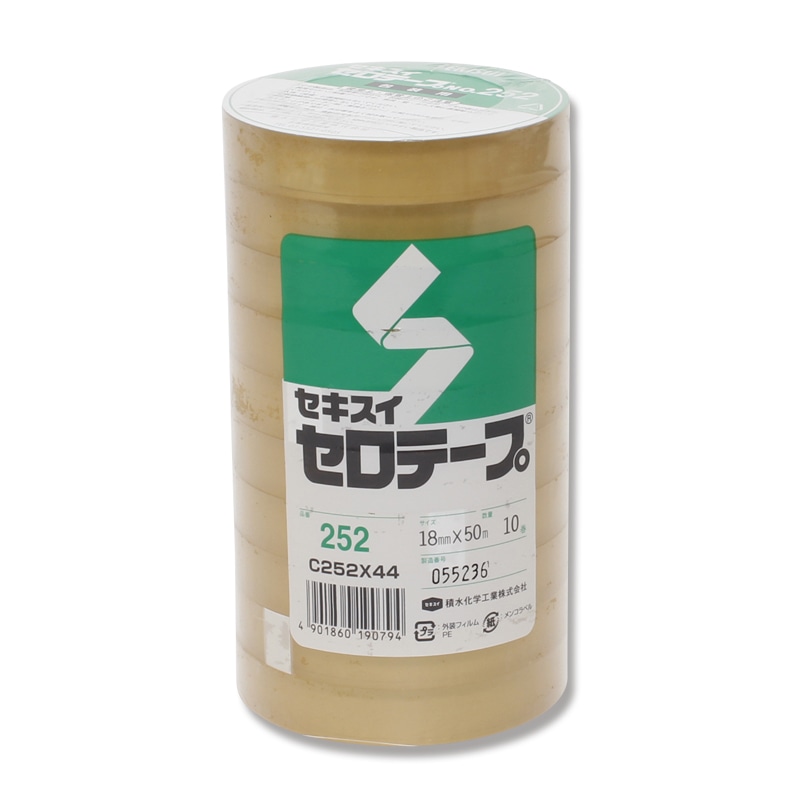 積水化学工業 セキスイ セロテープ No.252 18mm×50m巻 10巻/袋