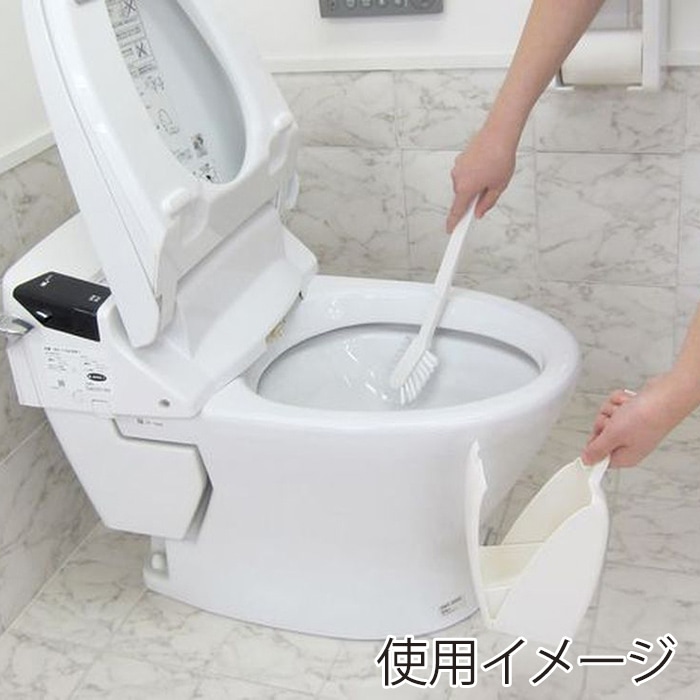 東和産業 Plecio2 トイレブラシ ケース付 ホワイト 1個(ご注文単位20個)【直送品】