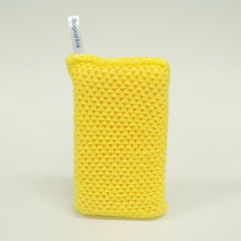 東和産業 マジカルニット 食器洗いクリーナー イエロー 1個(ご注文単位10個)【直送品】