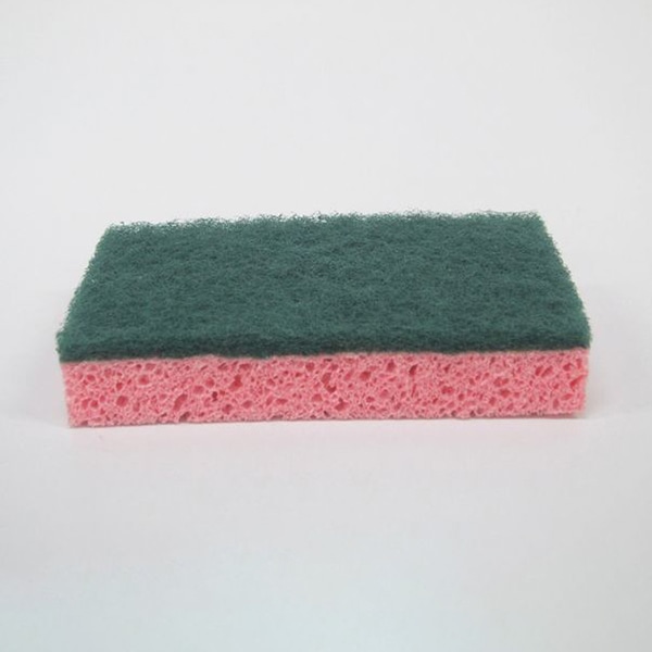 東和産業 KLP セルローススポンジ ハード ピンク/グリーン 1個(ご注文単位10個)【直送品】