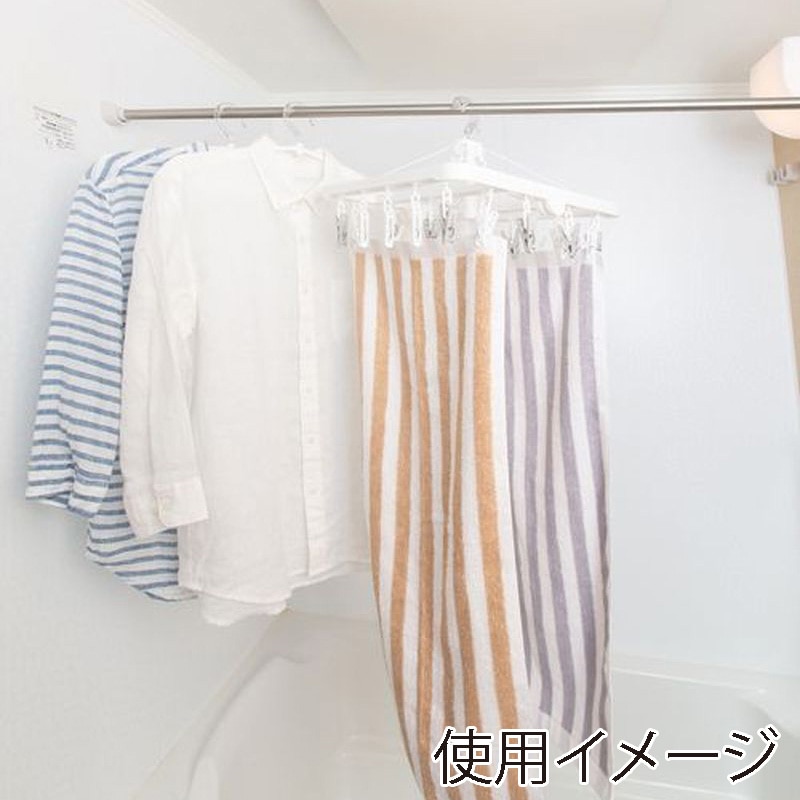 東和産業 UCHI-DRY 浴室干し小物干しハンガー 24P入 1個(ご注文単位16個)【直送品】