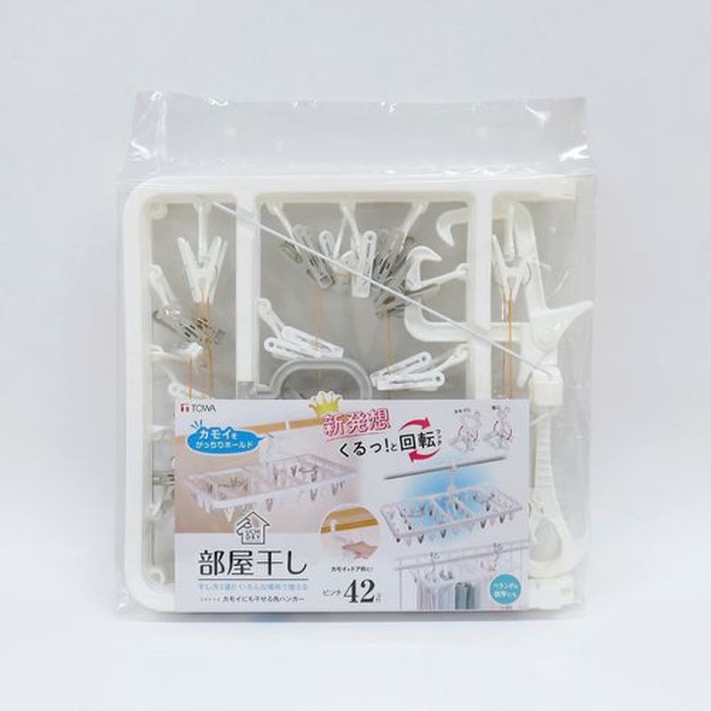 東和産業 UCHI-DRY カモイにも干せる角ハンガー 42P入 1個(ご注文単位16個)【直送品】
