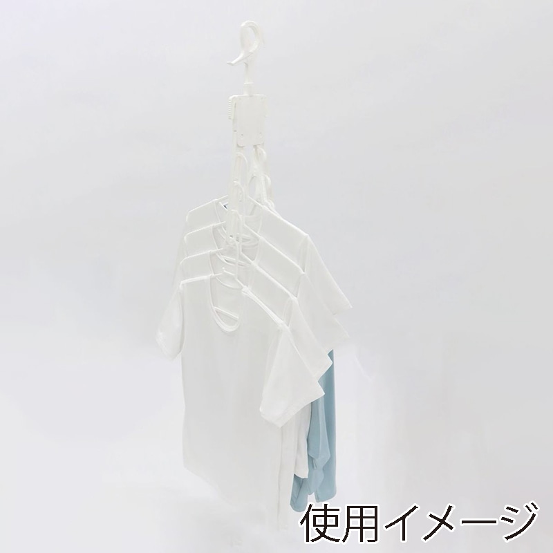 東和産業 NSR ランドリーハンガーまとめ干し 8本掛 ホワイト 1個(ご注文単位8個)【直送品】