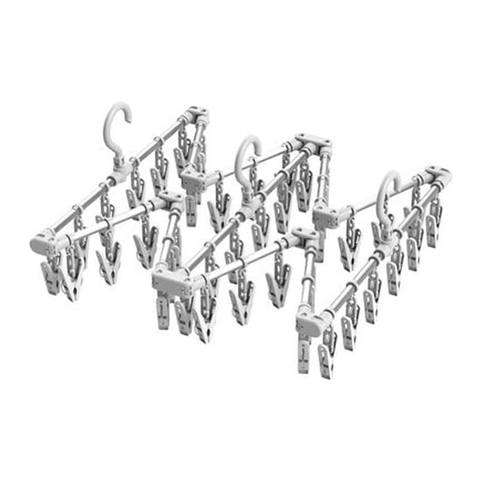 東和産業 JUST DRY 伸縮アルミ角ハンガー 42P入 1個(ご注文単位28個)【直送品】