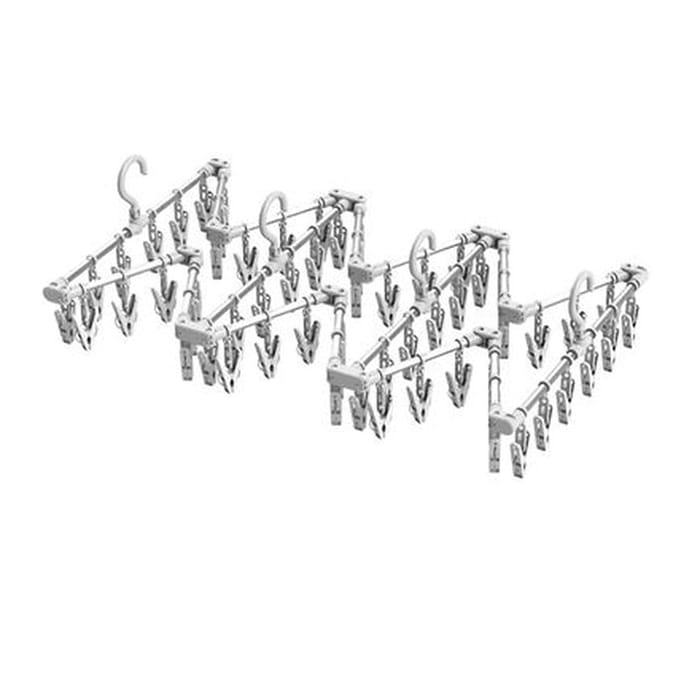 東和産業 JUST DRY 伸縮アルミ角ハンガーワイド 60P入 1個(ご注文単位20個)【直送品】