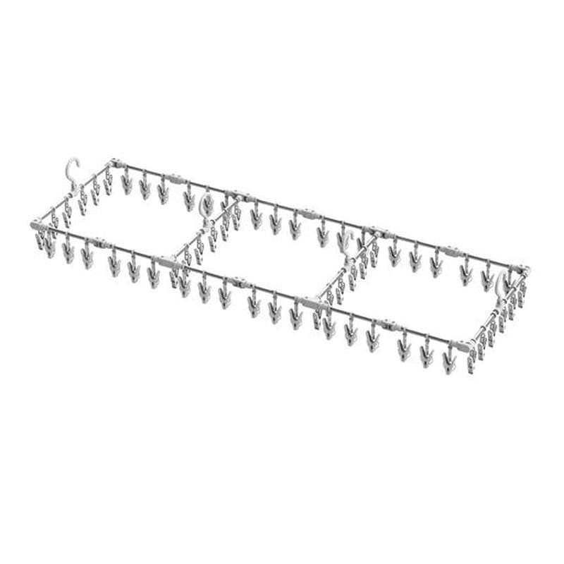 東和産業 JUST DRY 伸縮アルミ角ハンガーワイド 60P入 1個(ご注文単位20個)【直送品】