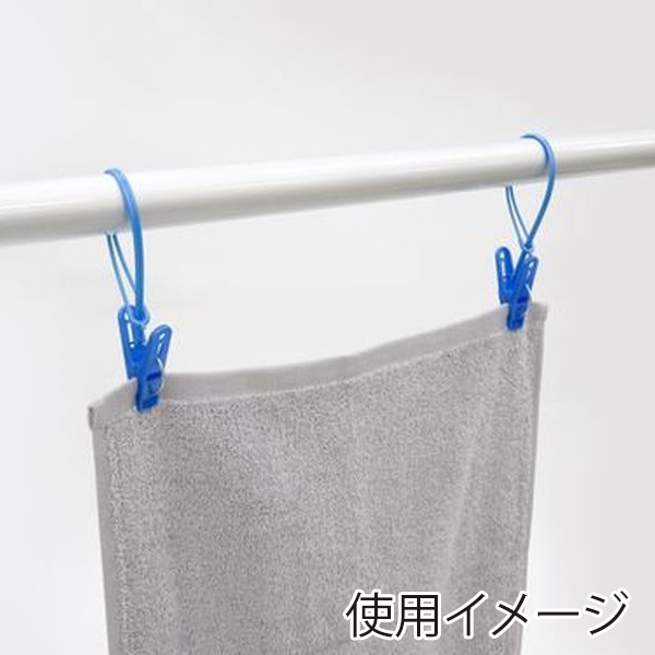 東和産業 NSR 洗濯ピンチ ヒモ付 12P入 ブルー/ホワイト 1個(ご注文単位10個)【直送品】