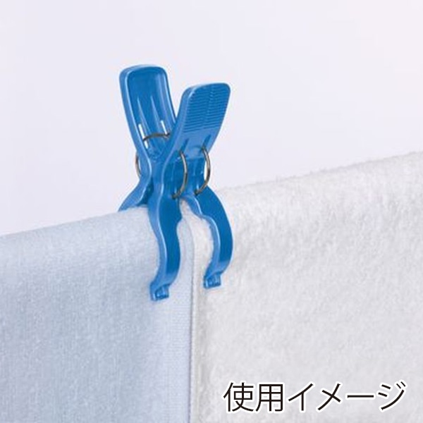 東和産業 NSR Wバネワイド竿ピンチ 6P入 ブルー/ホワイト 1個(ご注文単位10個)【直送品】