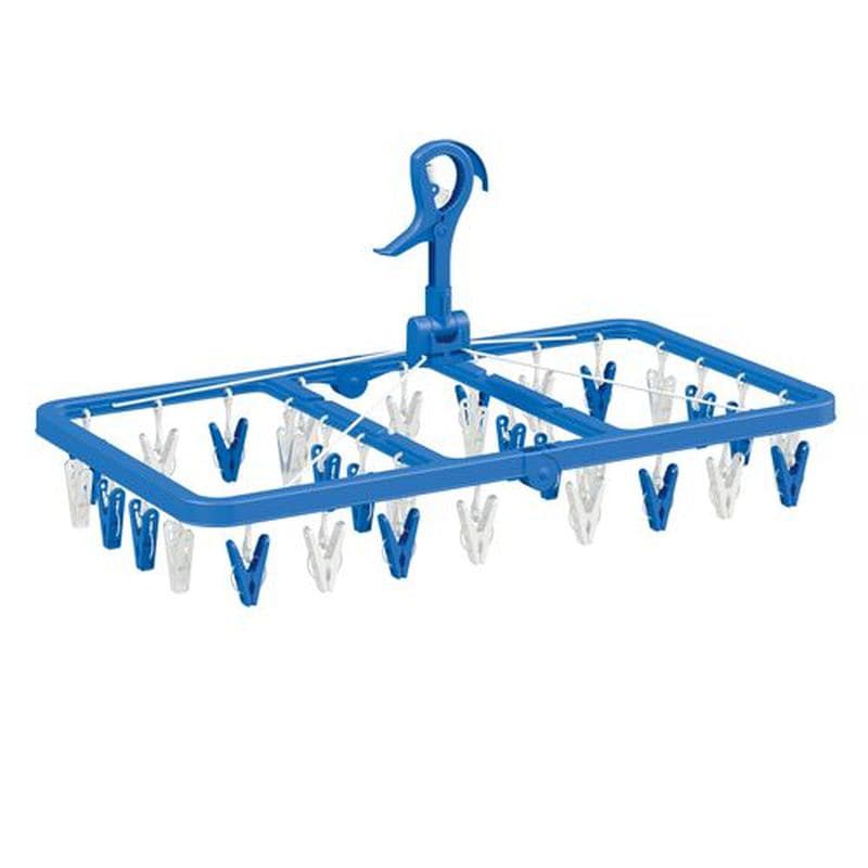 東和産業 NSR 折りたたみ角ハンガー 32P入 ブルー 1個(ご注文単位26個)【直送品】