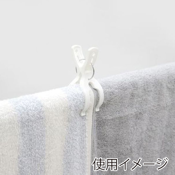 東和産業 NSR ワイド竿ピンチ 10P入 ホワイト 1個（ご注文単位10個）【直送品】