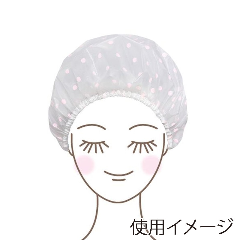 東和産業 Spacia シャワーキャップ 水玉 1個(ご注文単位10個)【直送品】
