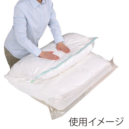 東和産業 防ダニ 押すだけふとん圧縮パック M 1個(ご注文単位10個)【直送品】